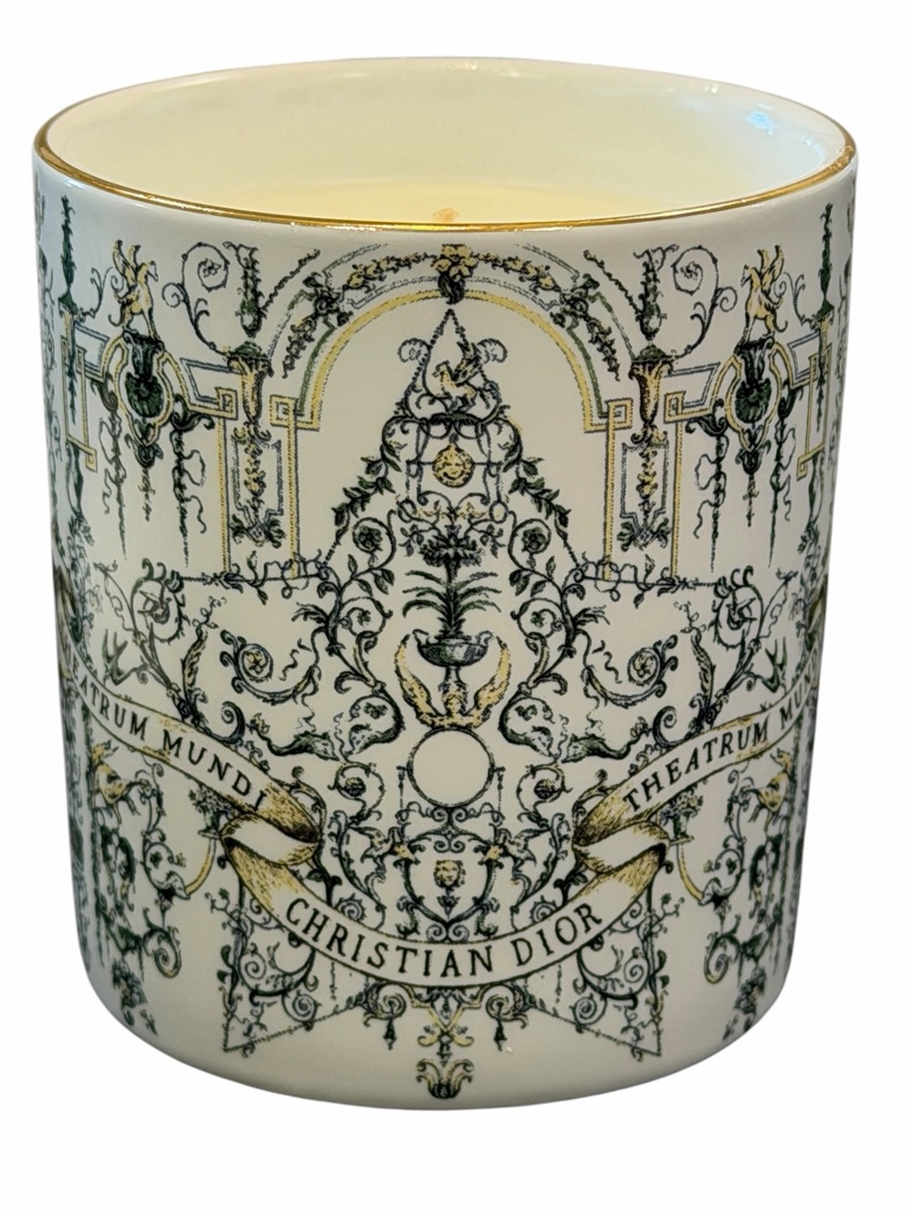 Dior White and Blue Decorative Candle Set with Ornate Pattern - Picture 4 of 5